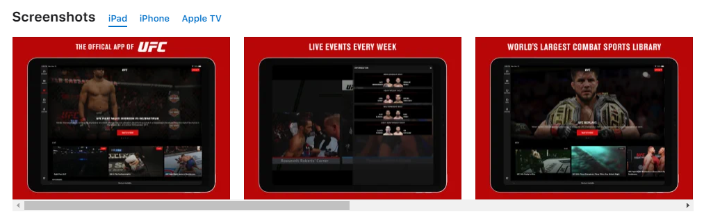UFC FIGHT PASS 앱