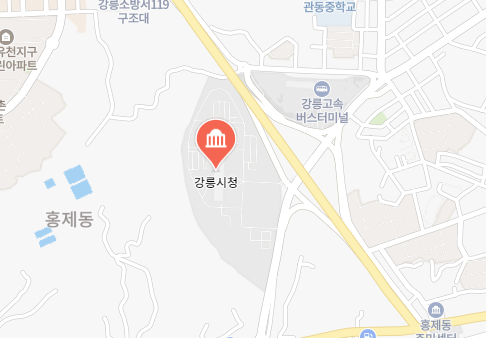 강릉시청 위치 이미지