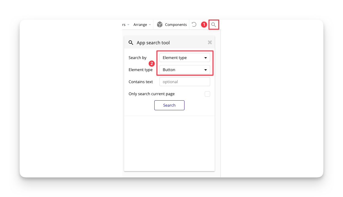 버블 검색 도구