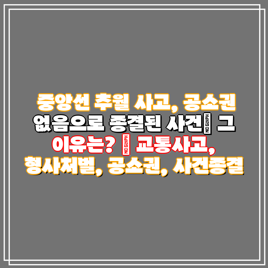  중앙선 추월 사고, 공소권 없음으로 종결된 사건 그 