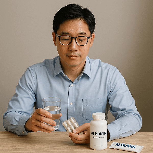‘직장인 김현우 씨의 알부민 보충제 체험기’