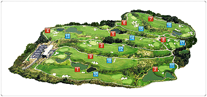 더반CC 골프 코스 조감도
