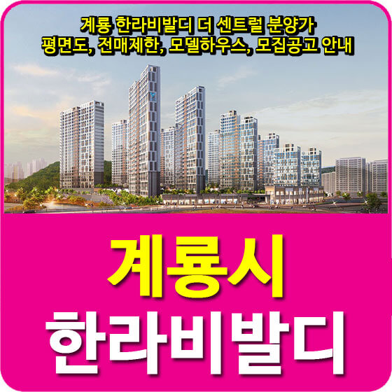  계룡 한라비발디 더 센트럴 분양가 및 평면도, 전매제한, 모델하우스, 모집공고 안내