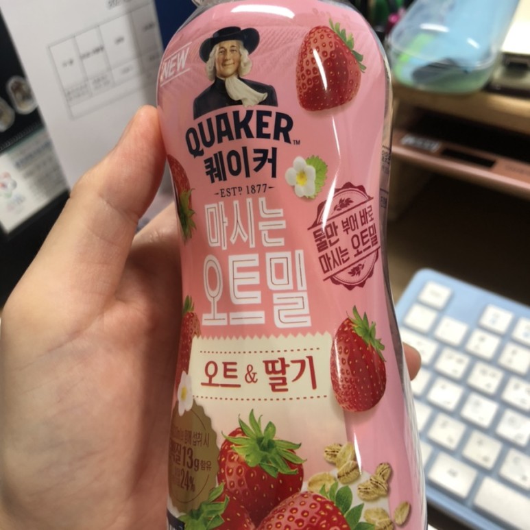 마시는 오트밀 딸기 퀘이커 마시는 1
