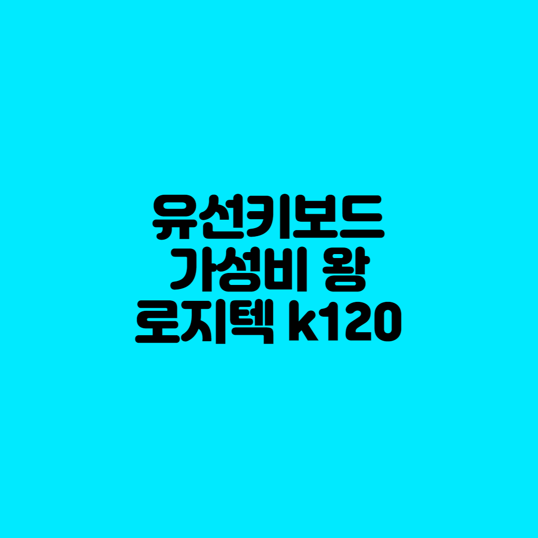  유선 키보드 가성비 끝판왕 로지텍 k120