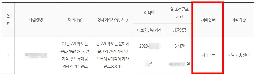 고용보험 홈페이지 이직확인서 확인