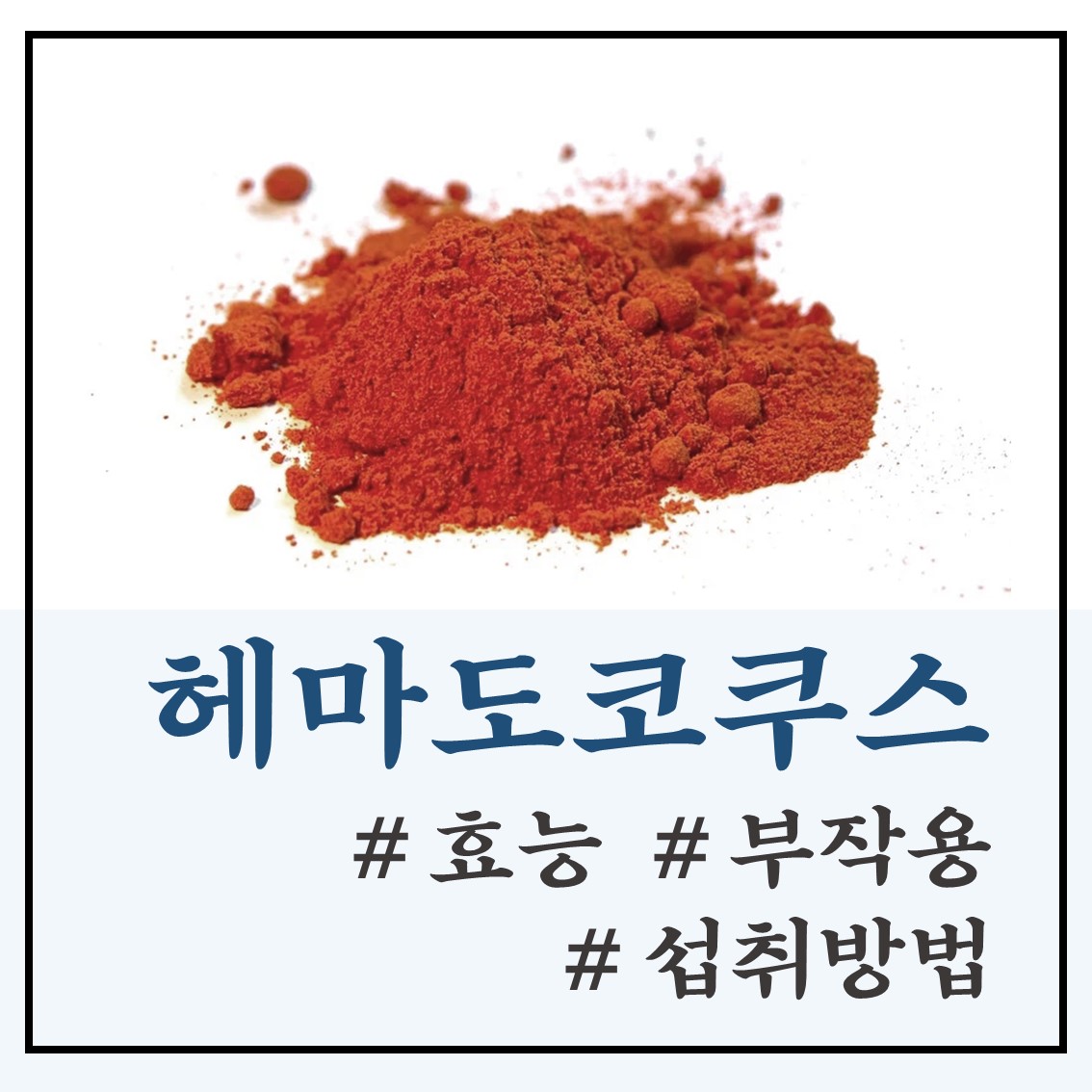  헤마토코쿠스 효능 정리 + 부작용 확인 필수!