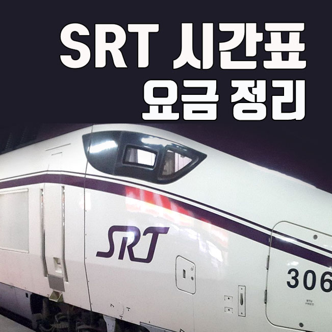  SRT 시간표 및 요금 알아보기