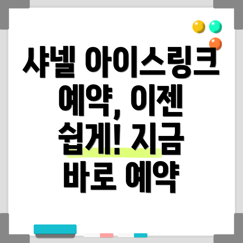 샤넬 아이스링크 예약