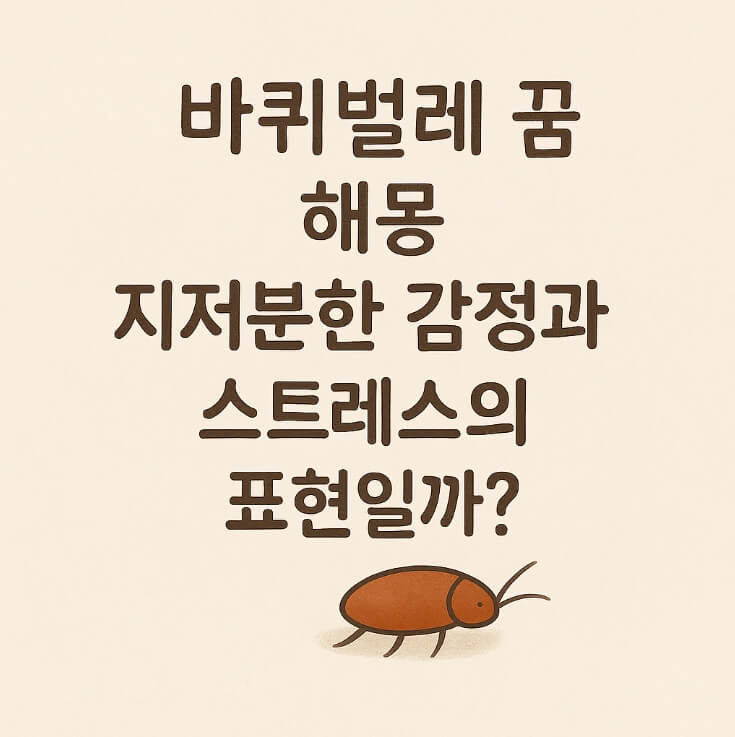 바퀴벌레-꿈-해몽