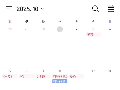 2025년 공휴일로 알아보는 황금연휴 일정