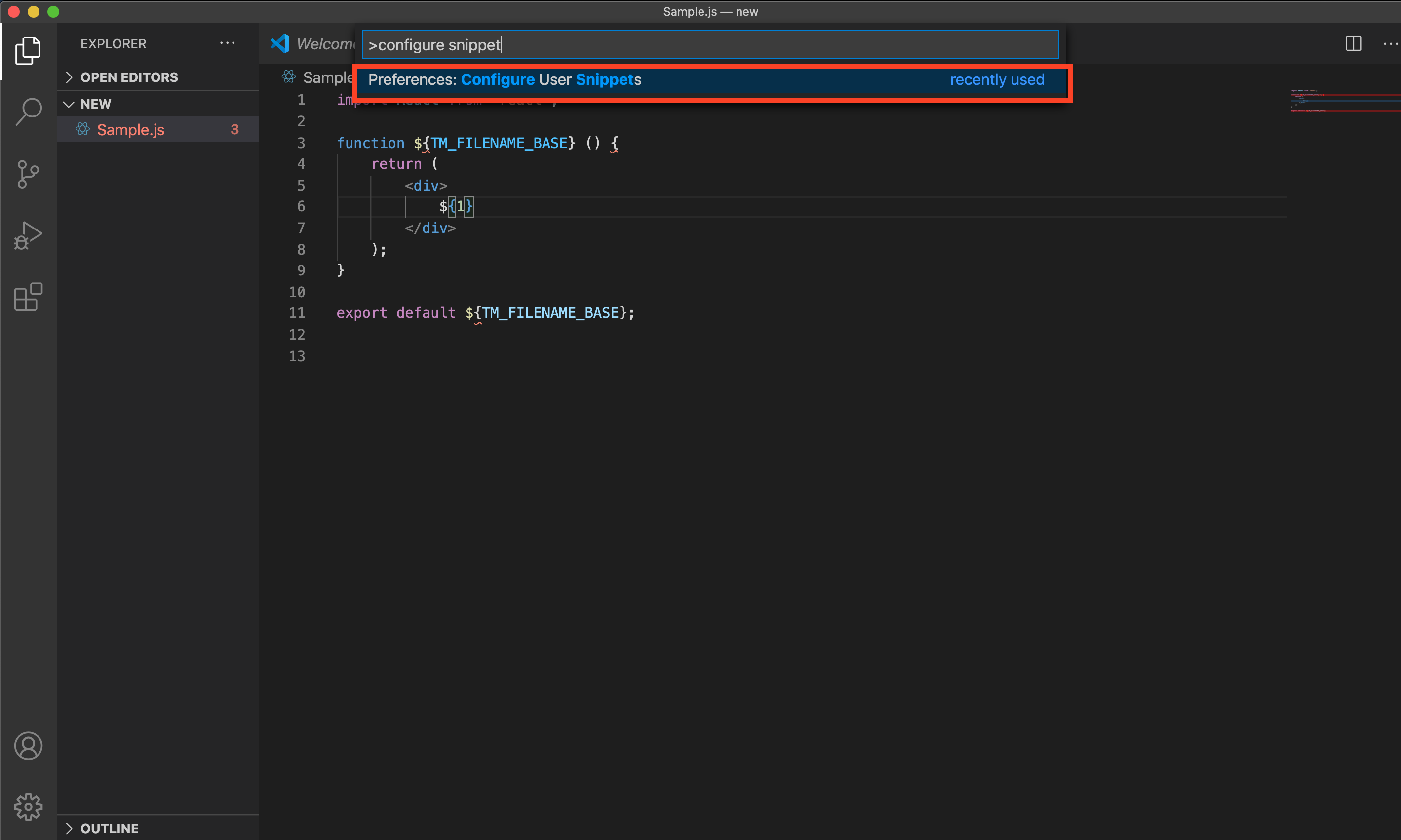 vs code 코드 템플릿