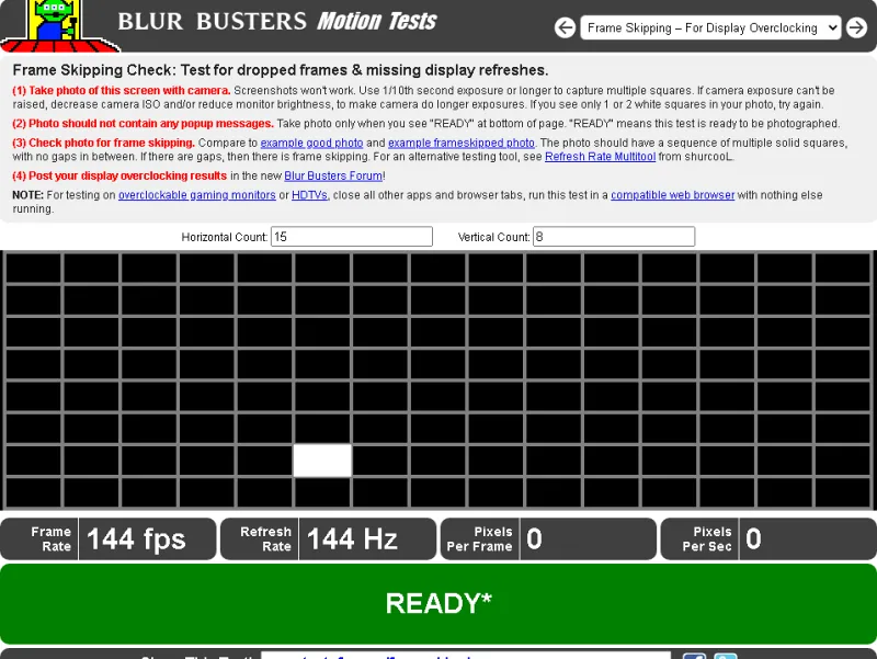 blur buster framieskipping test