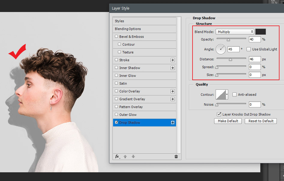 포토샵 그림자 만들기