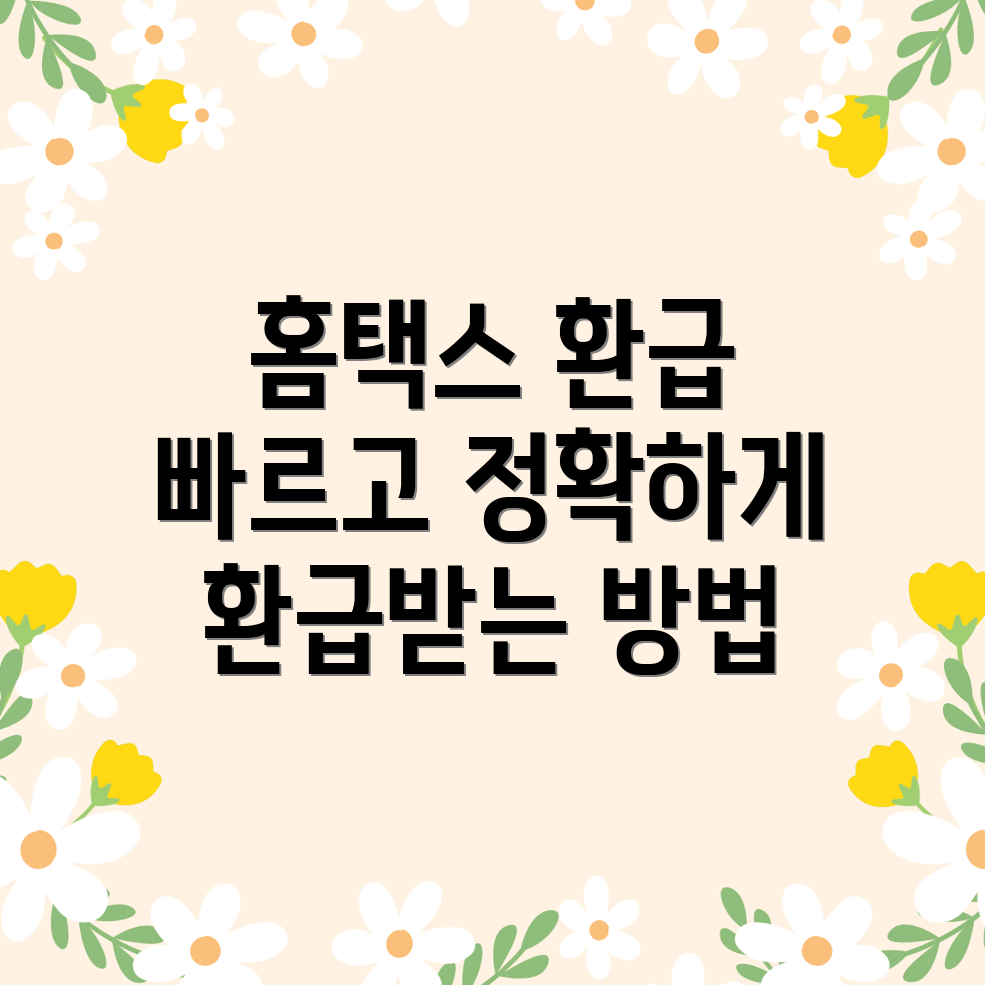 홈택스 종합소득세 환급