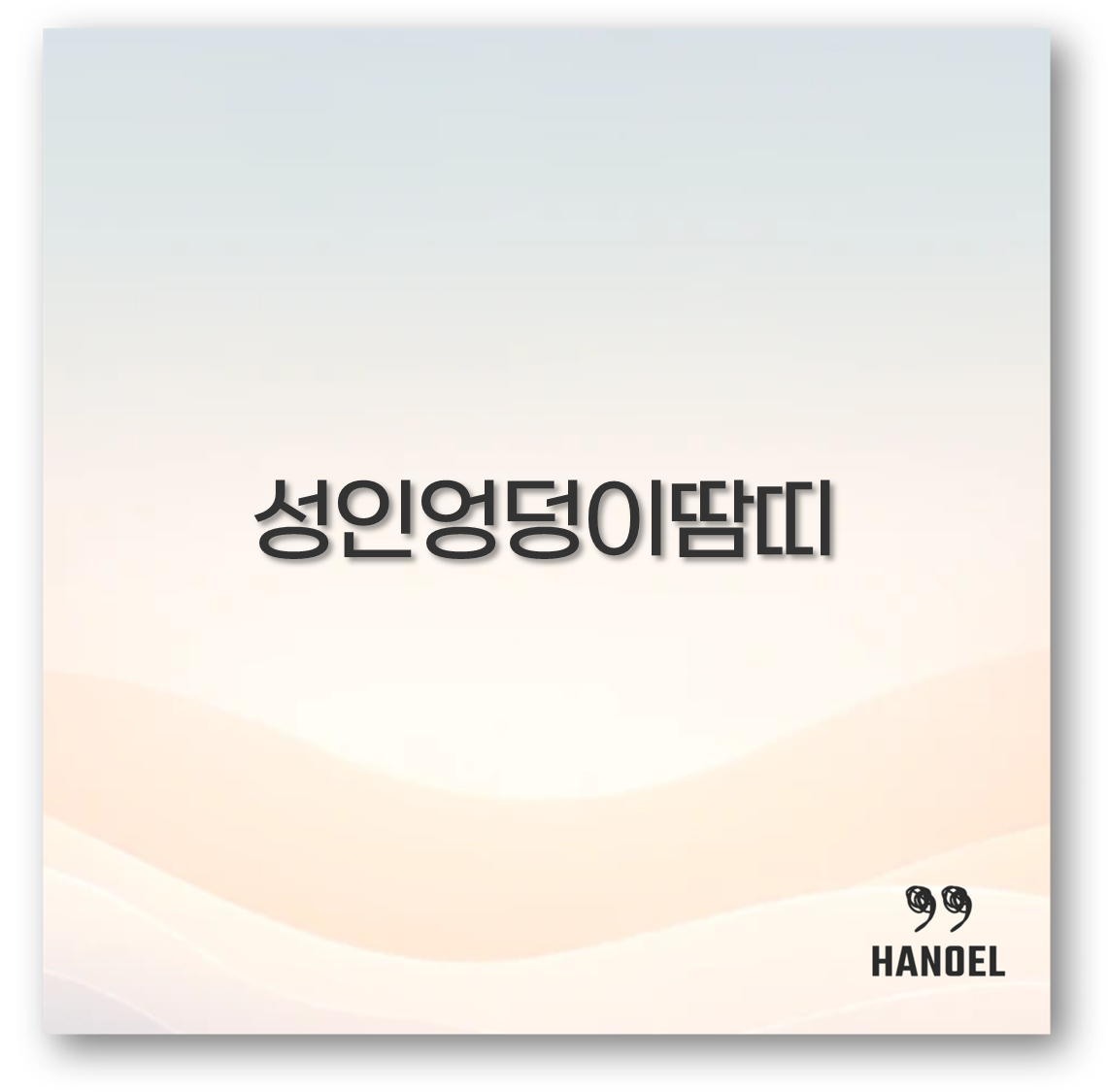 성인엉덩이땀띠