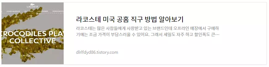 라코스테 미국 공홈 직구방법