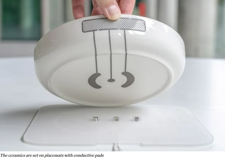 음악과 수분을 제어할 수 있는 샐러드 그릇 VIDEO: Clement Zheng&#39;s conductive ceramics can control sound and sense moisture