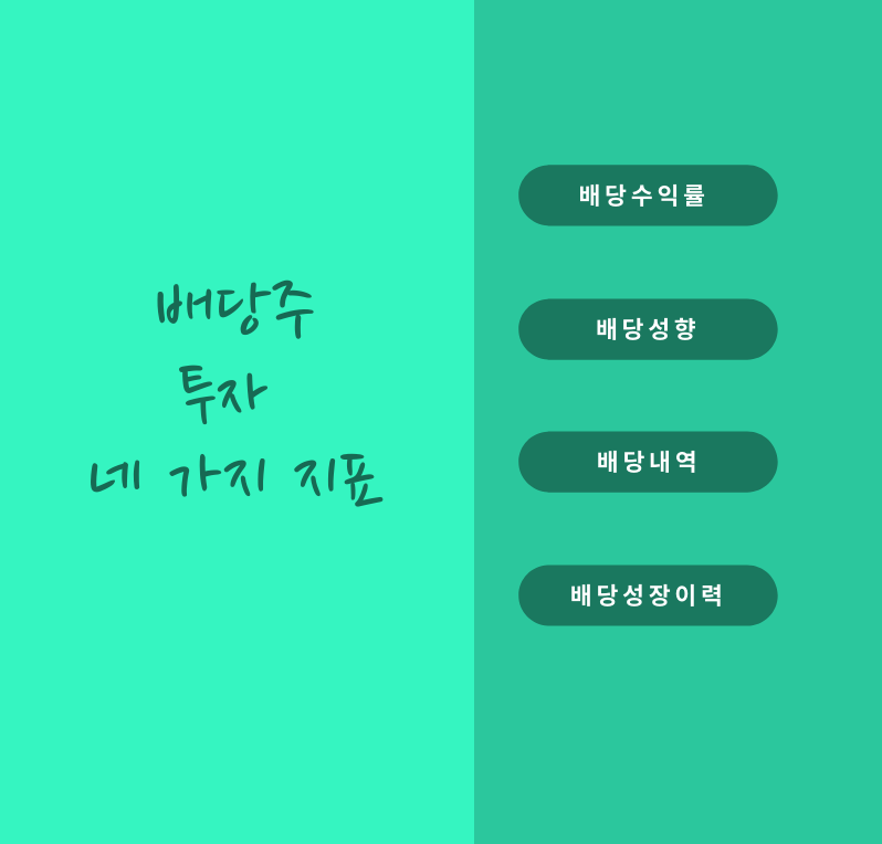  배당주 찾기 전에 이것만은 꼭! 배당주 네 가지 지표 알아보기