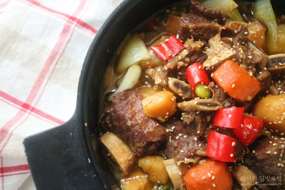 만능 고기소스만 있으면 OK 압력솥 갈비찜~ 백종원 소갈비찜 이렇게 간단한 요리였어~!! 6