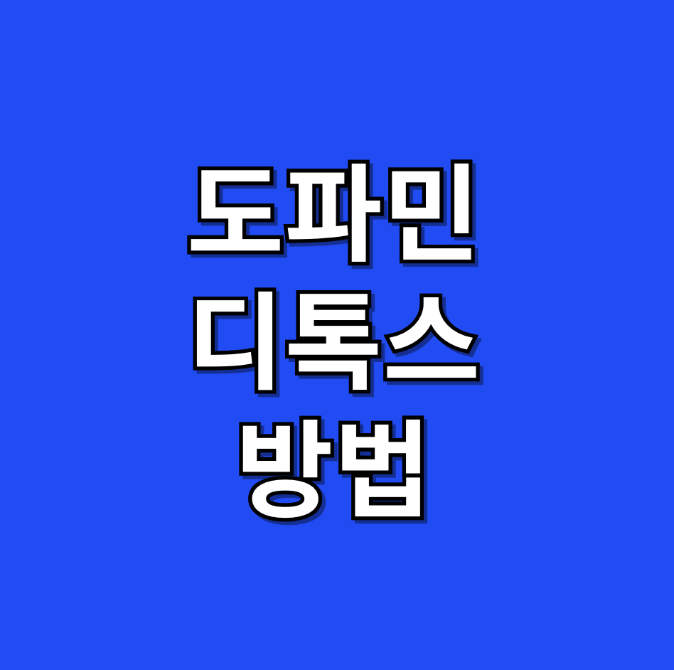 도파민 디톡스 방법