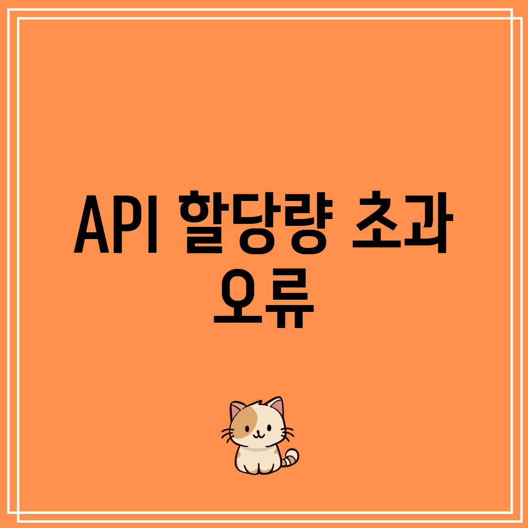 API 할당량 초과 오류