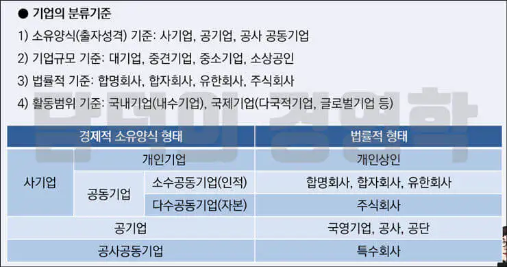 (표) 기업의 분류기준