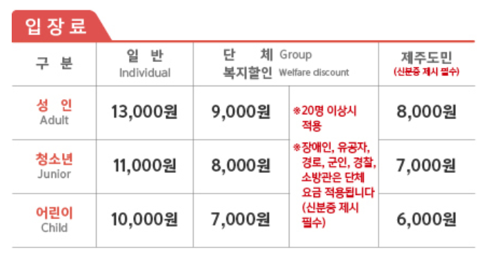 2025 휴애리 유채꽃 축제 입장료
