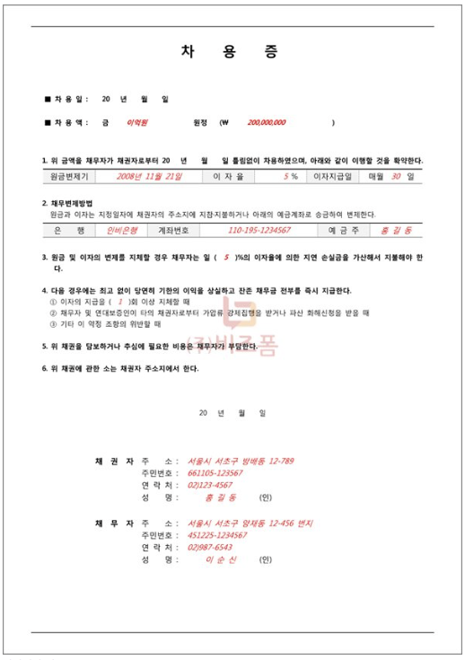 차용증의 법적 효력 제대로 인정 받으려면 꼭 챙겨야 할 것