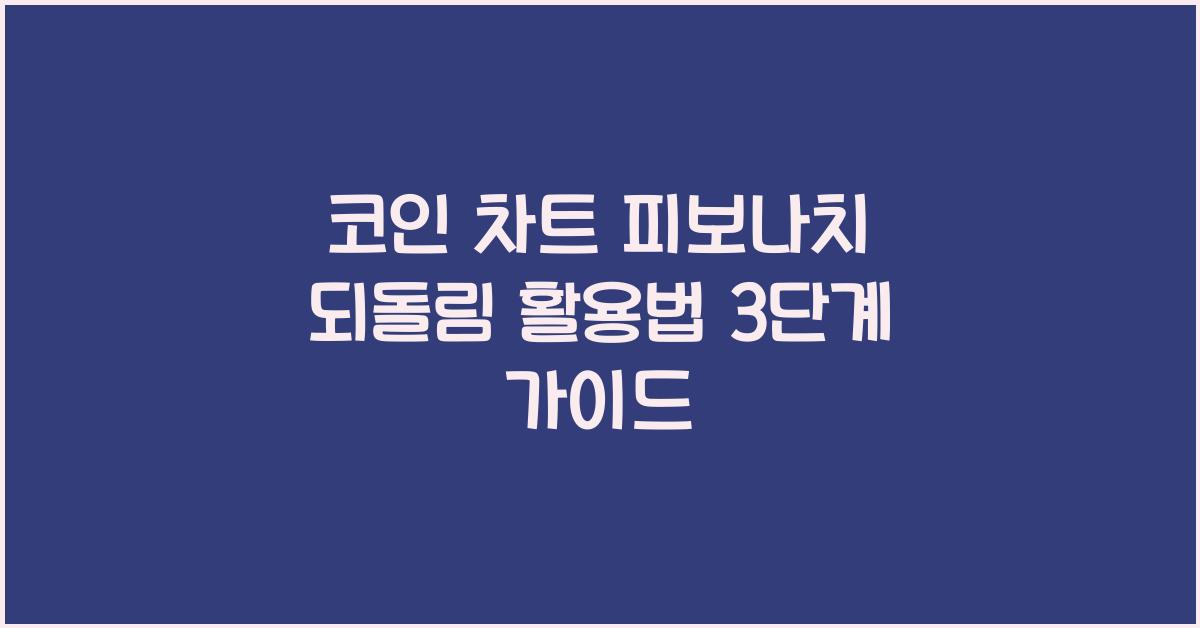 코인 차트 피보나치 되돌림 활용법