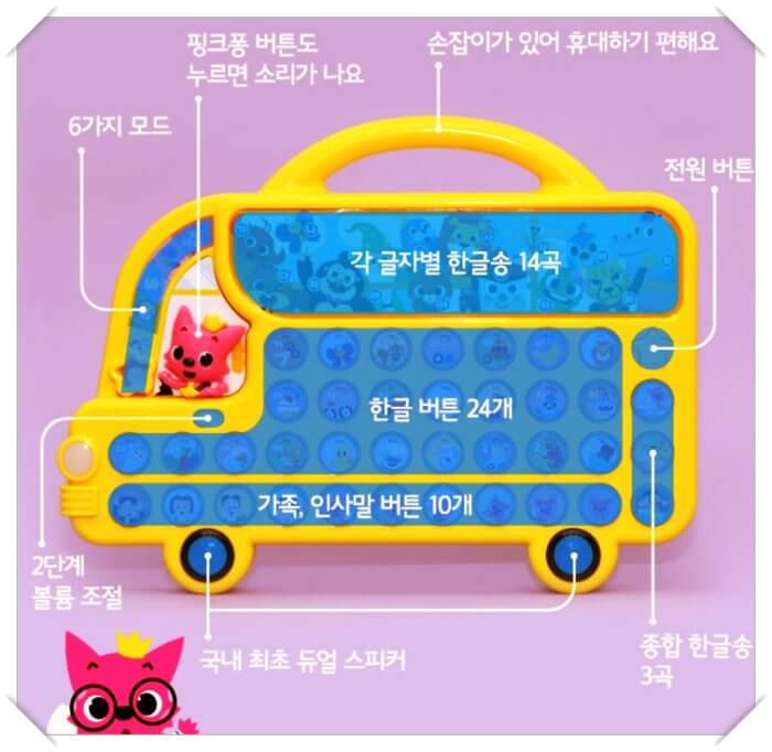 핑크퐁-한글버스-다양한-기능-사진