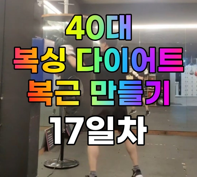  [사복복]40대 복싱 다이어트로 복근 만들기 #16 (슥슥?)