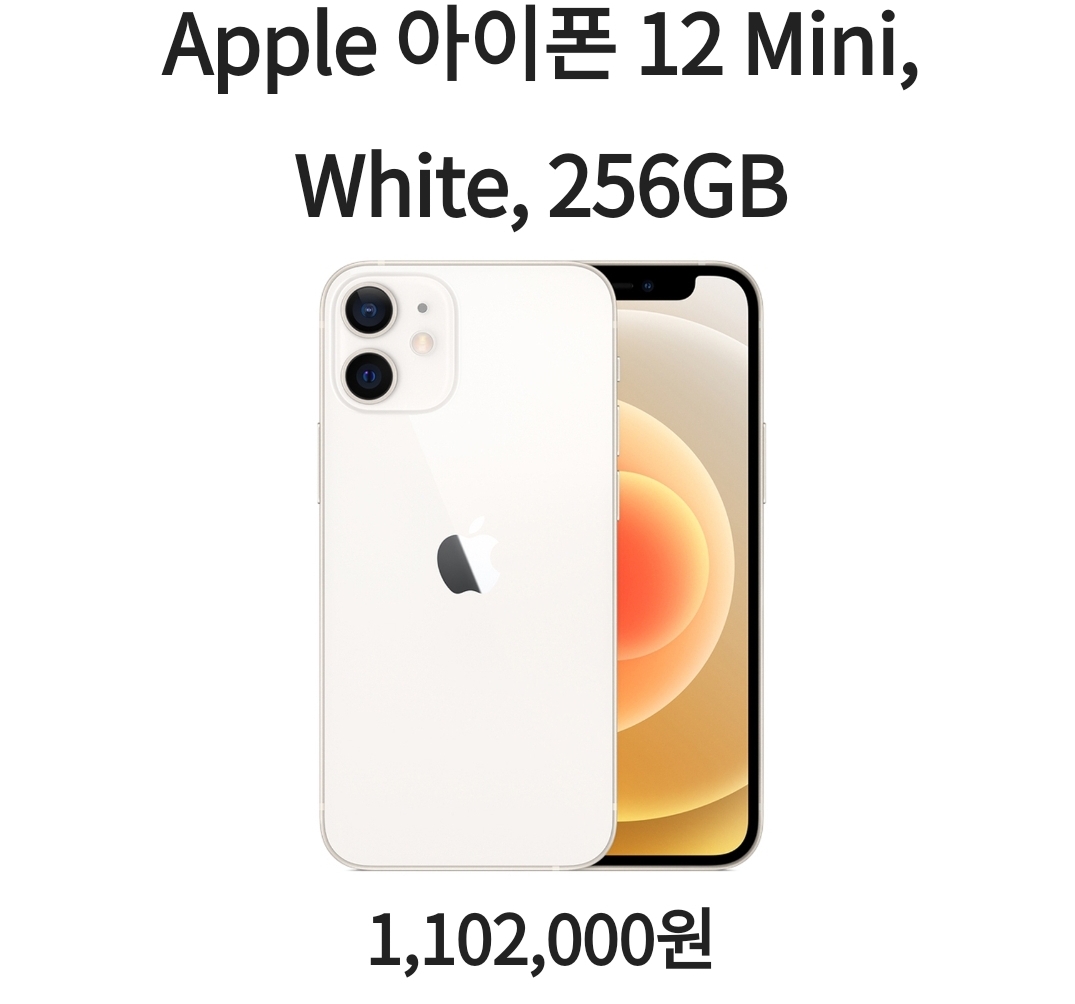  일등 아이폰12 미니 256 선정 well 결과