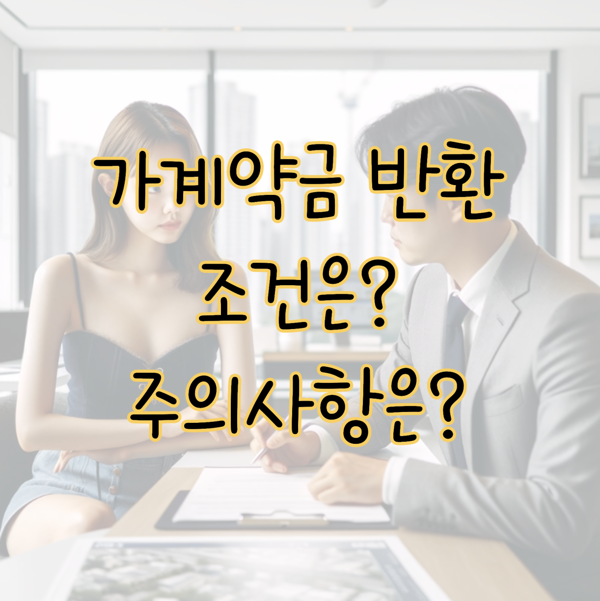 부동산 계약 전 알아야 하는 가계약금 반환 조건 및 주의사항 표지