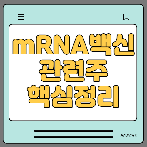  mRNA백신 관련주 수혜주 테마주 13종목 핵심정리