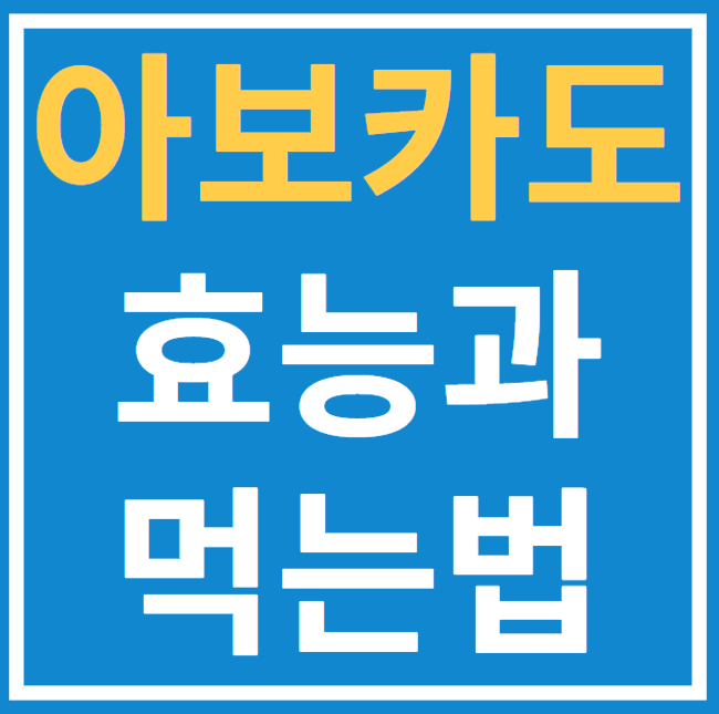  아보카도 효능과 영양성분 및 먹는법