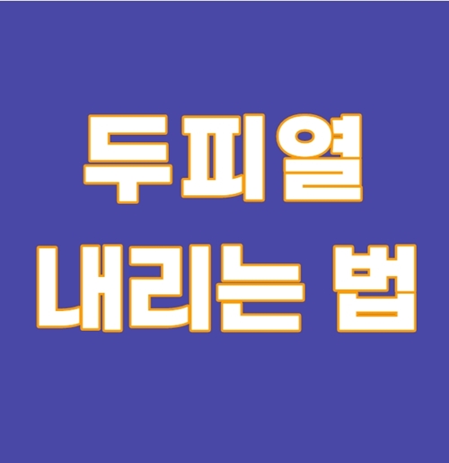  두피 열 빨리 내리는 법