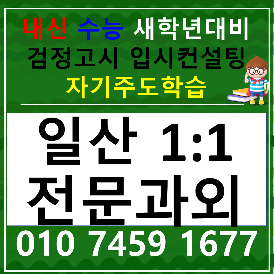  풍동과외 사회 식사동과외 과학 일대일 전문수업