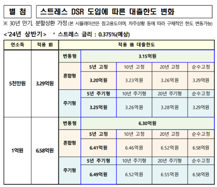 스트레스DSR상반기한도_사진