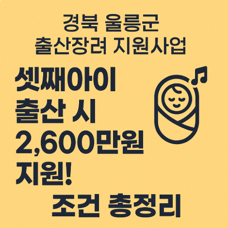 울릉군-출산장려지원사업