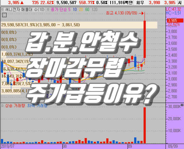  써니전자 주가가 갑자기 급등한 이유는?