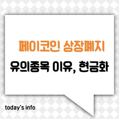 페이코인-상장폐지-업비트-현금화-바로가기-유의종목-지정-이유