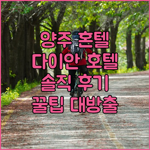 양주 무인 호텔 다이안, 혼텔족 필수