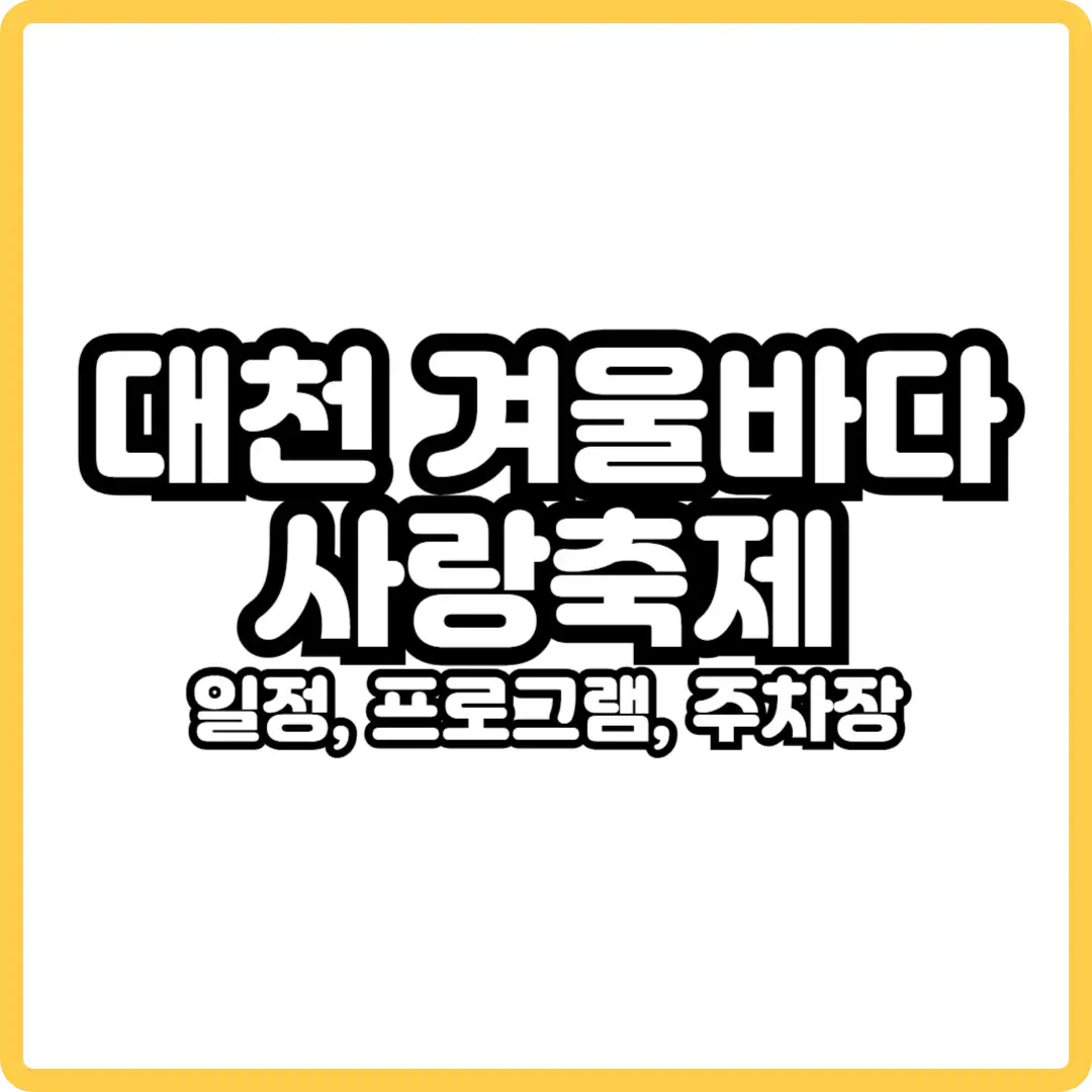 대천 겨울바다 사랑축제