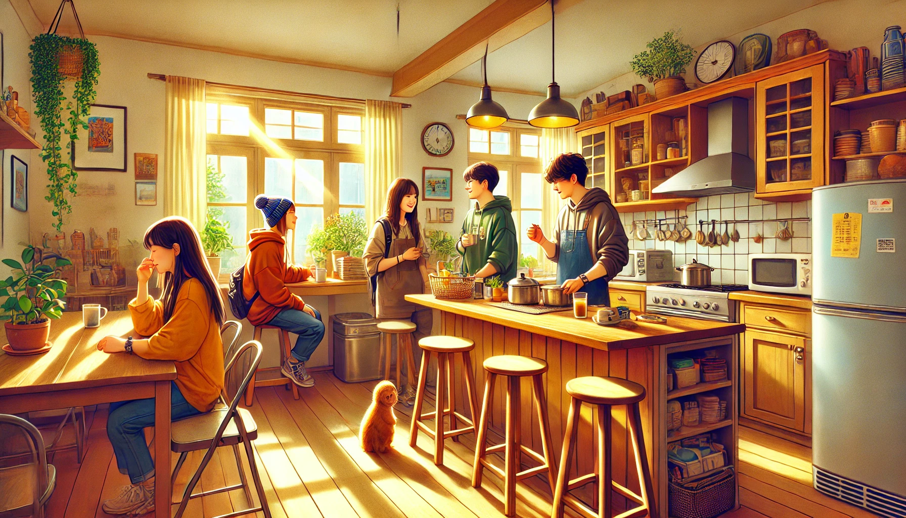 게스트하우스의 따뜻한 분위기