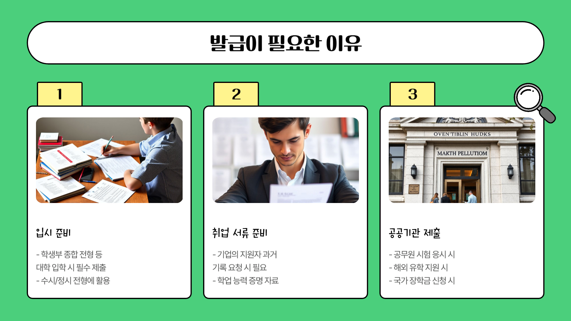 발급이 필요한 이유