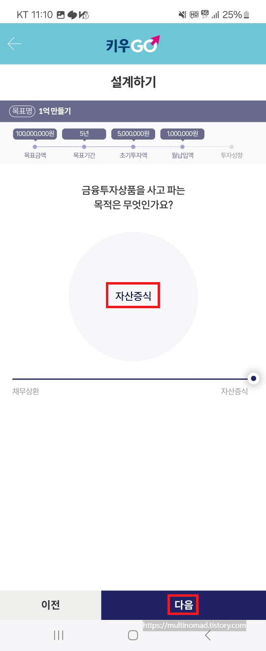 금융투자상품 매매목적