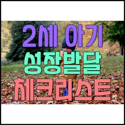  생후 24개월 2세 아기 성장 발달 점검 체크리스트