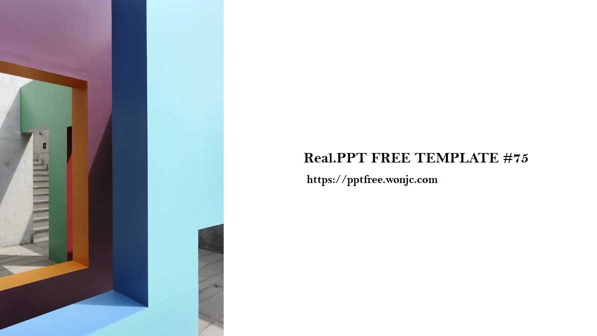 감성적인 오색빛깔 감성 무료 PPT 템플릿 - 무지개색 스타일