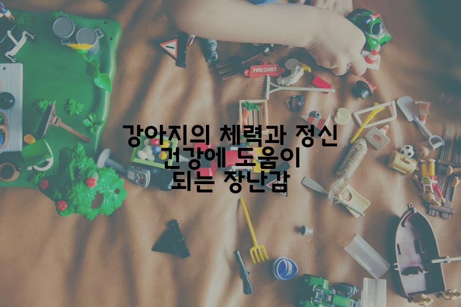 강아지의 체력과 정신 건강에 도움이 되는 장난감